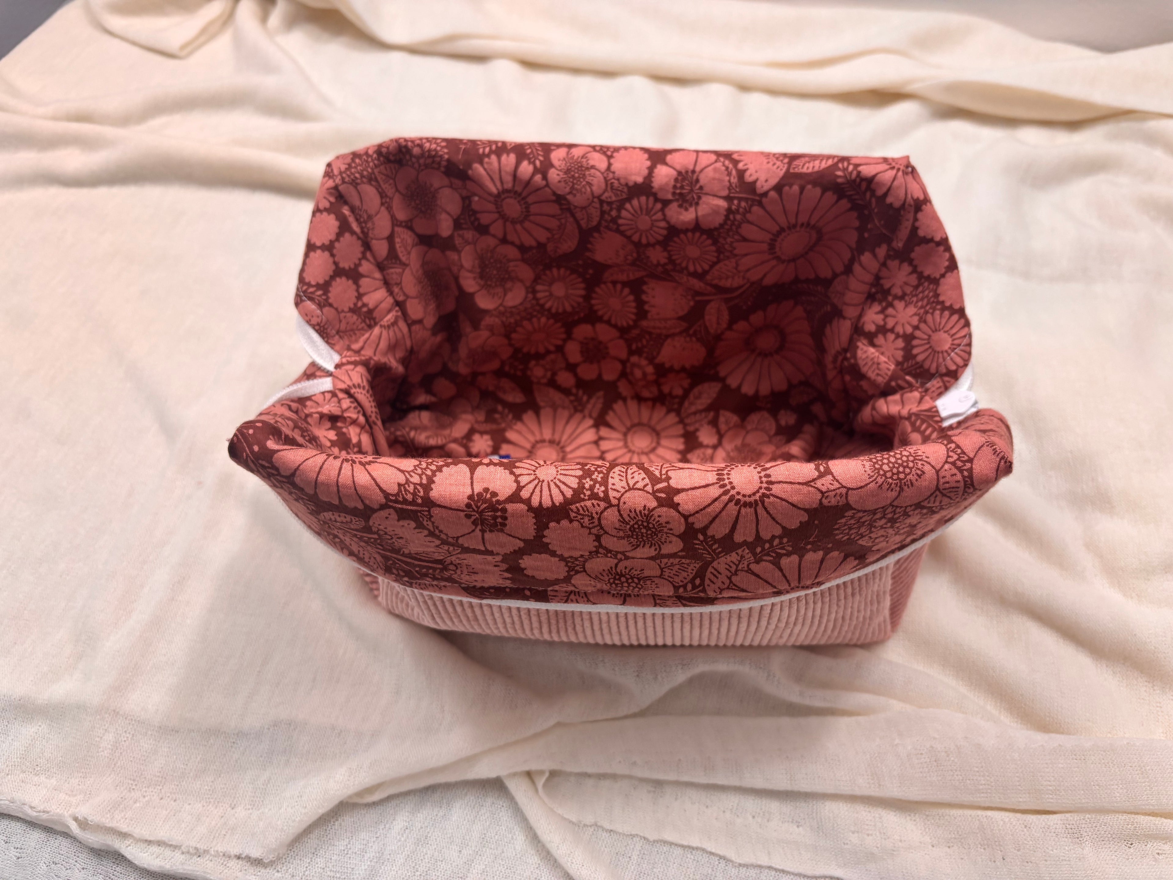 Trousse de toilette en velours côtelé — Fait Main