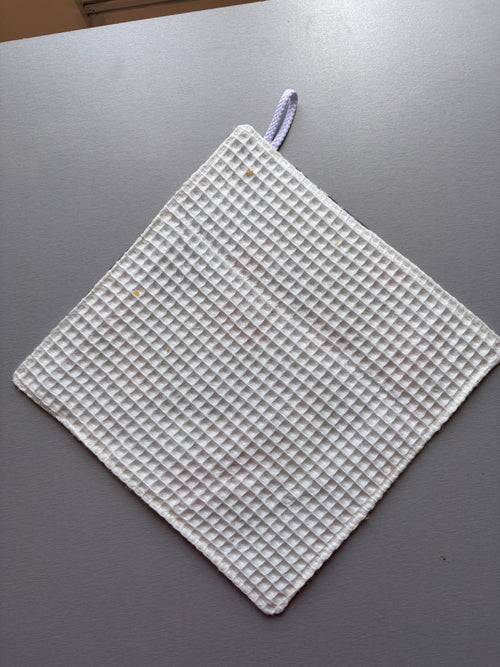 Essuie-mains coton nid d'abeille 25x25 cm — Absorbant et Doux
