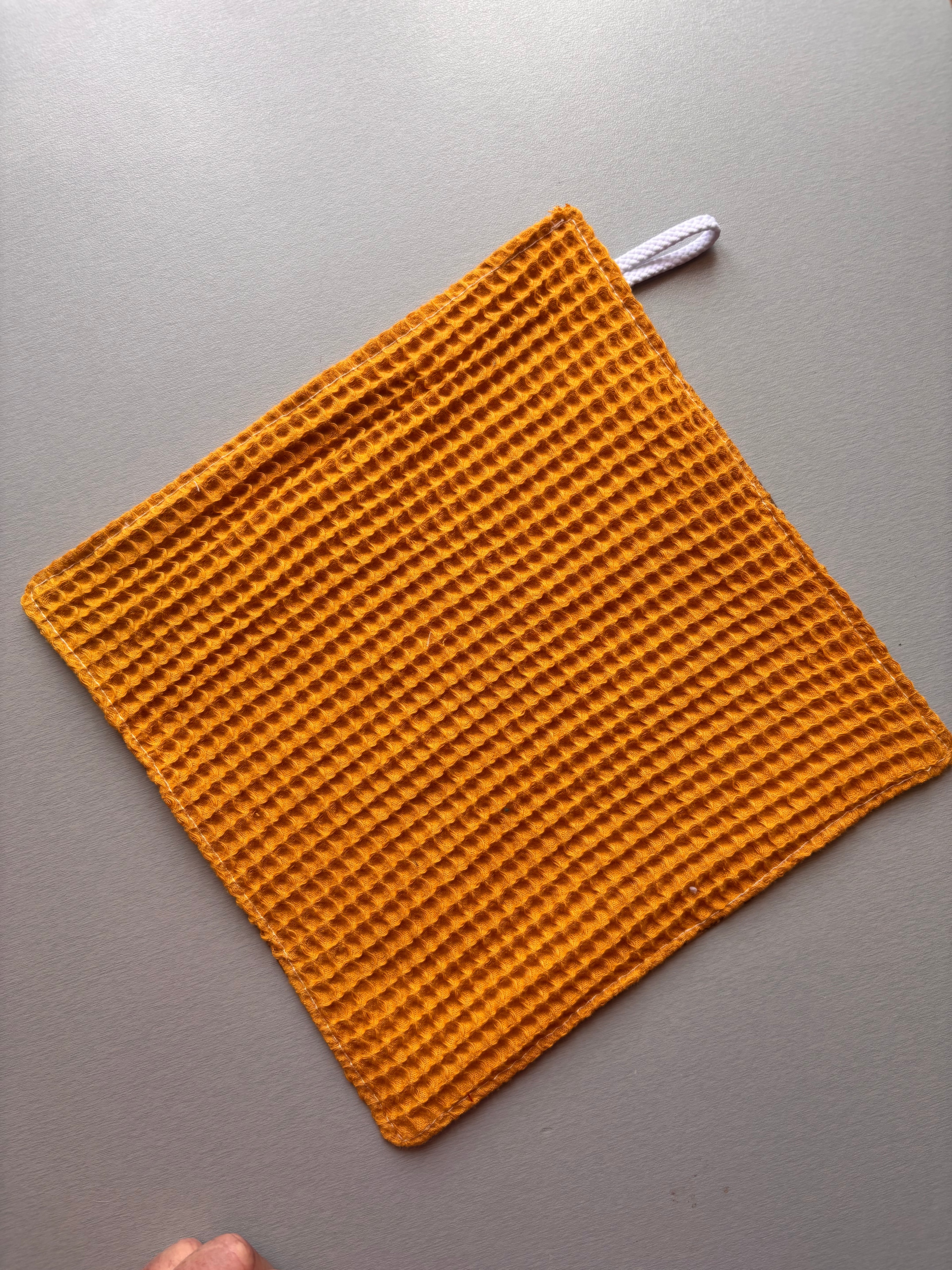 Essuie-mains coton nid d'abeille 25x25 cm — Absorbant et Doux